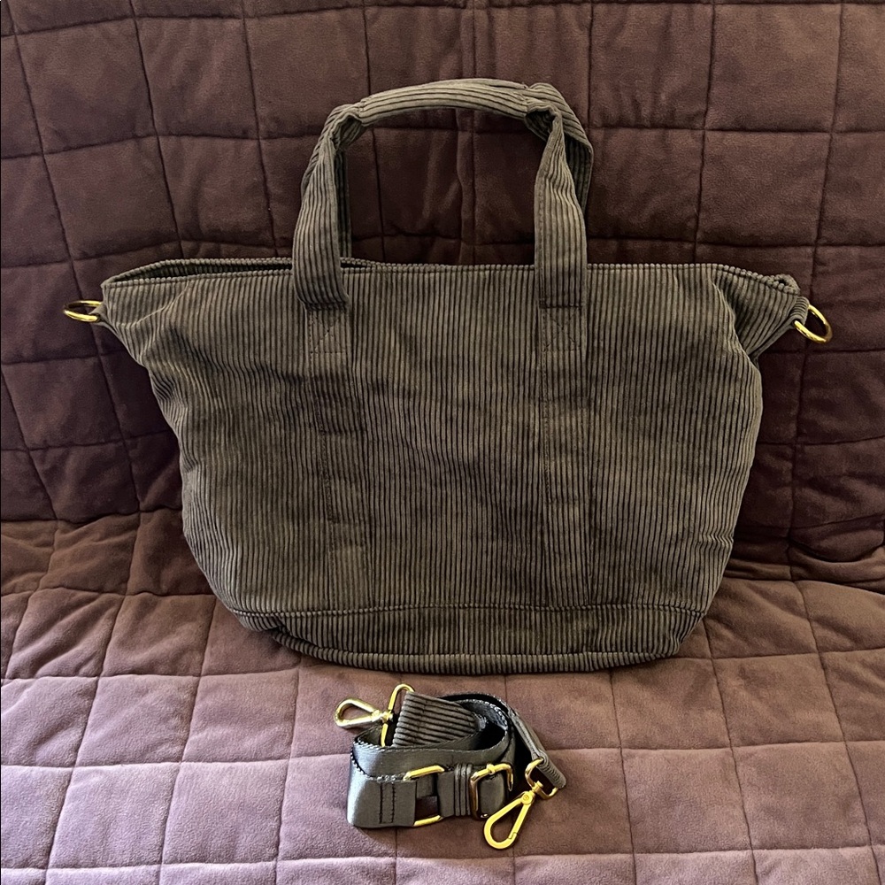 Stoney Clover Lane Blueberry Pie Corduroy Mini Tote with Strap